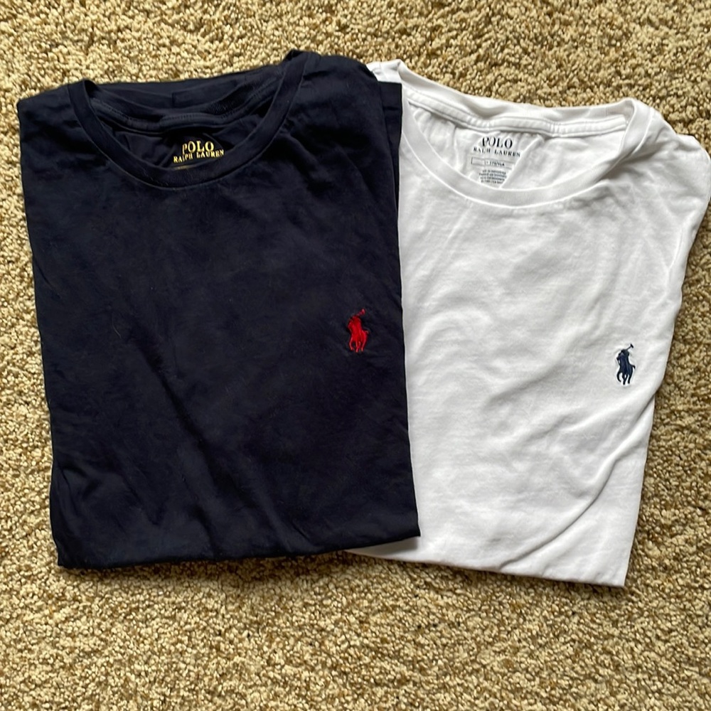 MEN’S POLO RALPH LAUREN T-SHIRTS WHITE/NAVY